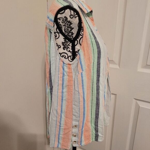 Zac & Rachel Linen blend striped top - Picture 2 of 7